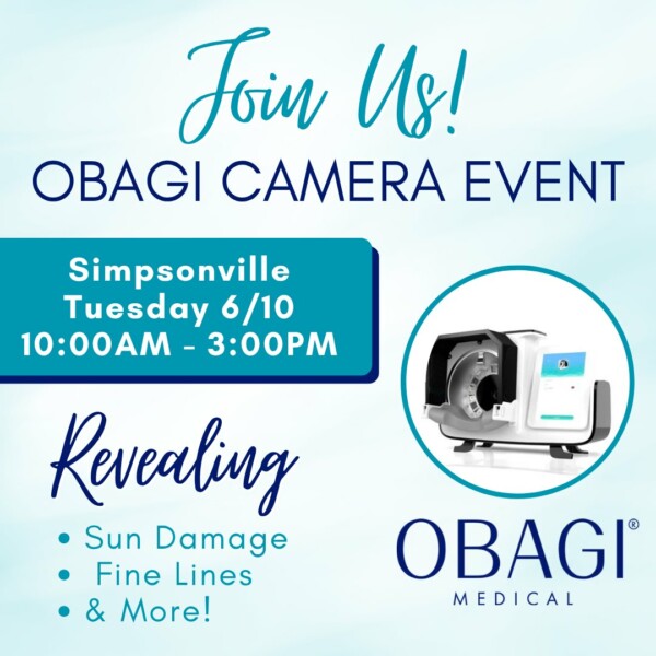 Our Obagi Camera Event is back and in Simpsonville! Uncover your best skin with the NEW Optic Slim Camera! 💙 📷✨📷 Simsponville Location
📷 273 Harrison Bridge Road Simpsonville, SC 
📷 Tuesday, June 10th
📷 10:00AM – 3:00PM

The Optic Slim Camera is a skin analysis experience you do not want to miss!
✨ FREE Face Mapping Consult
✨ Reveals Sun Damage, Fine Lines, & More!
✨ FREE Deluxe Travel Skincare Item with your consult
✨ Enter to Win an Obagi Gift Basket ($300 Value)
✨ Refreshments & Hors D’oeuvres

ONE DAY ONLY: Enjoy 20% Off ALL obagi products, including the NEW Super Antioxidant Serum and Moisture Hydration Replenishing Serum!

Mark your calendars and come join us in Simpsonville to receive personalized skincare recommendations from our Licensed Estheticians and obagi representatives!
Call 864.622.5005 for more information! 💙

ObagiCameraEvent ObagiOpticSlimCamera OpticSlimCamera OpticSlim Obagi MedicalGradeSkinCare SuperAntioxidantSerum MoistureHydrationReplenishingSerum SkinAnalysis SunDamage FineLines SkinCareRegiment AestheticsServices MedicalGradeSkincare MedicalAesthetics LicensedEsthetician ClemsonEyeAesthetics CEA Simpsonville
5w