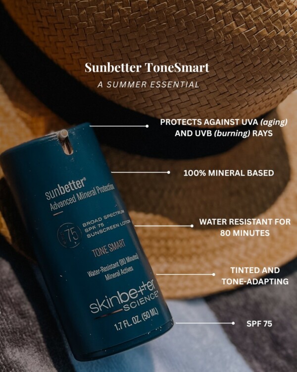 Melanoma Awareness Month might be coming to an end, but your skin protection shouldn't be. ☀️Let SunBetter ToneSmart by SkinBetter be your go-to this summer!
- Protects against UVA & UVB
- 100% Mineral Based
- Water Resistant for 80 Minutes
- Tinted & Tone-Adapting
- SPF 75

Purchase yours at any of our Clemson Eye Aesthetics locations in Greenville, Seneca, & Simpsonville! 😊

MelanomaAwarenessMonth SkinBetter SunBetter ToneSmart SPF ProtectYourSkin ClemsonEyeAesthetics CEA